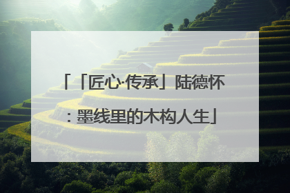 「匠心·传承」陆德怀：墨线里的木构人生