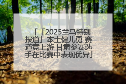「2025兰马特别报道」本土健儿勇 赛道竞上游 甘肃参赛选手在比赛中表现优异
