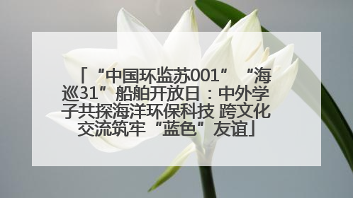 “中国环监苏001”“海巡31”船舶开放日：中外学子共探海洋环保科技 跨文化交流筑牢“蓝色”友谊