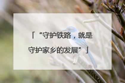 “守护铁路，就是守护家乡的发展”