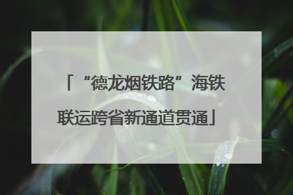 “德龙烟铁路”海铁联运跨省新通道贯通