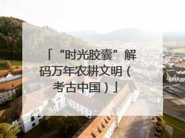 “时光胶囊”解码万年农耕文明（考古中国）