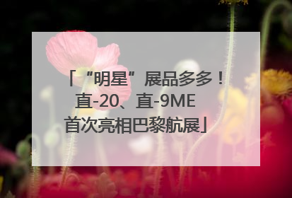 “明星”展品多多！直-20、直-9ME首次亮相巴黎航展