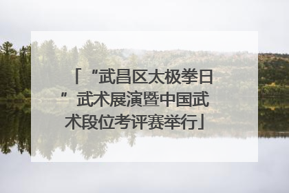 “武昌区太极拳日”武术展演暨中国武术段位考评赛举行