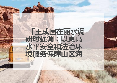 王成国在丽水调研时强调：以更高水平安全和法治环境服务保障山区海岛县高质量发展