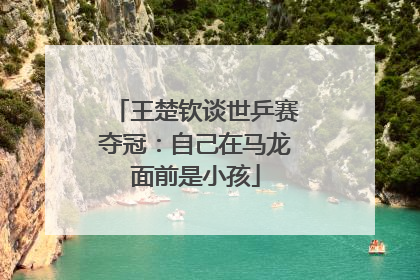 王楚钦谈世乒赛夺冠：自己在马龙面前是小孩