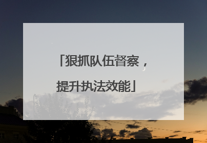 狠抓队伍督察，提升执法效能