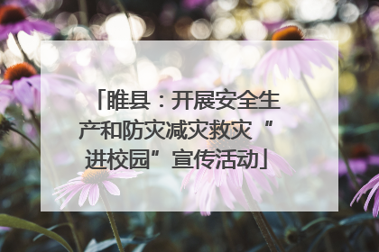睢县：开展安全生产和防灾减灾救灾“进校园”宣传活动
