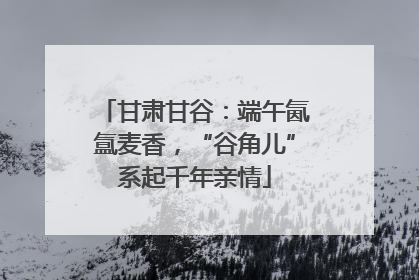 甘肃甘谷：端午氤氲麦香，“谷角儿”系起千年亲情