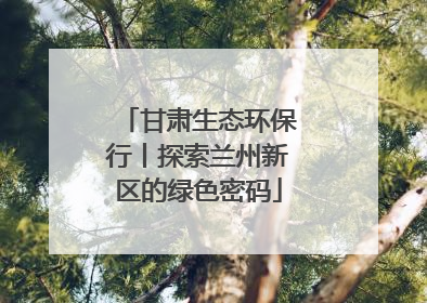 甘肃生态环保行丨探索兰州新区的绿色密码