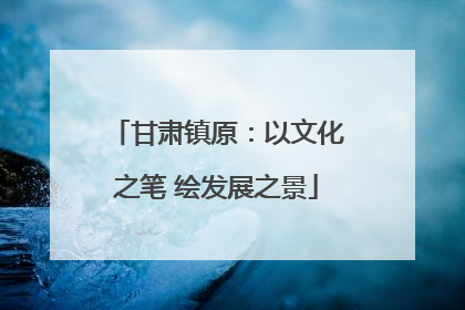 甘肃镇原：以文化之笔 绘发展之景