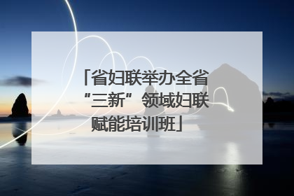 省妇联举办全省“三新”领域妇联赋能培训班