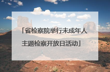 省检察院举行未成年人主题检察开放日活动