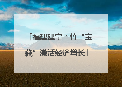 福建建宁：竹“宝藏”激活经济增长