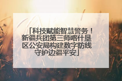 科技赋能智慧警务！新疆兵团第三师喀什垦区公安局构建数字防线守护边疆平安