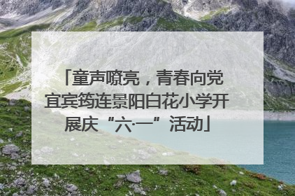 童声嘹亮，青春向党 宜宾筠连景阳白花小学开展庆“六·一”活动