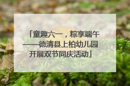 童趣六一，粽享端午——德清县上柏幼儿园开展双节同庆活动