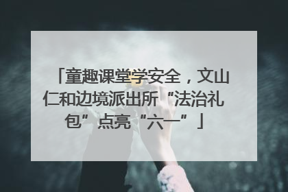 童趣课堂学安全，文山仁和边境派出所“法治礼包”点亮“六一”