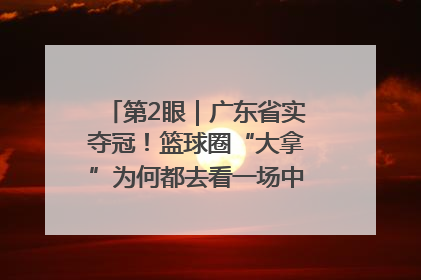 第2眼｜广东省实夺冠！篮球圈“大拿”为何都去看一场中学生比赛？