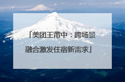 美团王莆中：跨场景融合激发住宿新需求