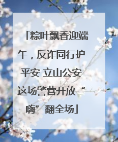 粽叶飘香迎端午，反诈同行护平安 立山公安这场警营开放“嗨”翻全场