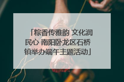粽香传雅韵 文化润民心 南阳卧龙区石桥镇举办端午主题活动