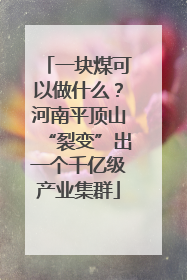 一块煤可以做什么？河南平顶山“裂变”出一个千亿级产业集群