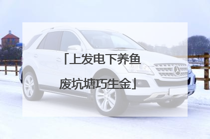 上发电下养鱼 废坑塘巧生金