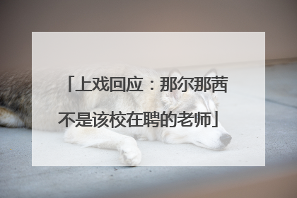 上戏回应：那尔那茜不是该校在聘的老师