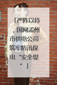 严阵以待，国网孟州市供电公司筑牢防汛保电“安全堤”