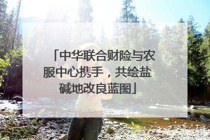 中华联合财险与农服中心携手，共绘盐碱地改良蓝图