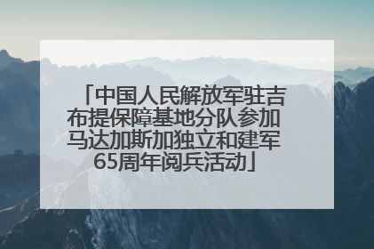 中国人民解放军驻吉布提保障基地分队参加马达加斯加独立和建军65周年阅兵活动