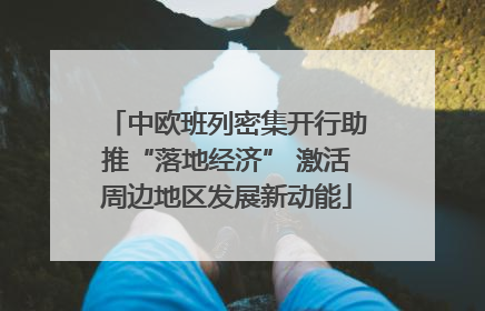 中欧班列密集开行助推“落地经济” 激活周边地区发展新动能