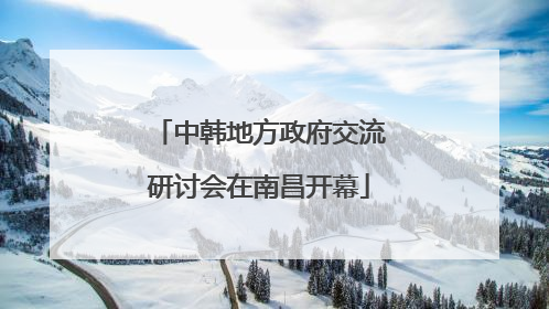 中韩地方政府交流研讨会在南昌开幕