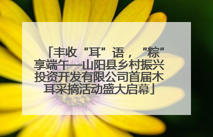 丰收“耳”语，“粽”享端午—山阳县乡村振兴投资开发有限公司首届木耳采摘活动盛大启幕