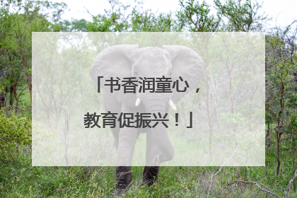 书香润童心，教育促振兴！