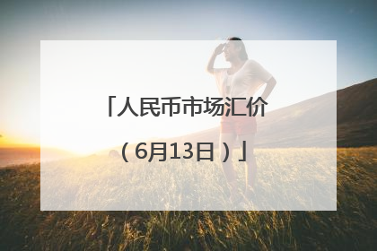 人民币市场汇价（6月13日）