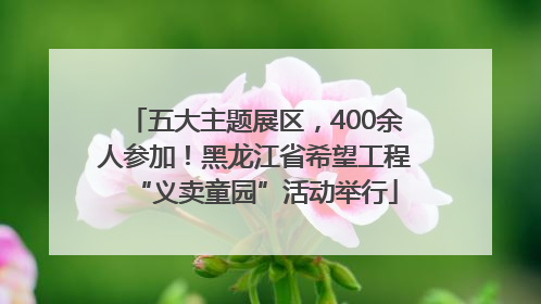 五大主题展区，400余人参加！黑龙江省希望工程“义卖童园”活动举行
