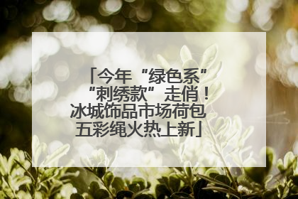 今年“绿色系”“刺绣款”走俏！冰城饰品市场荷包五彩绳火热上新