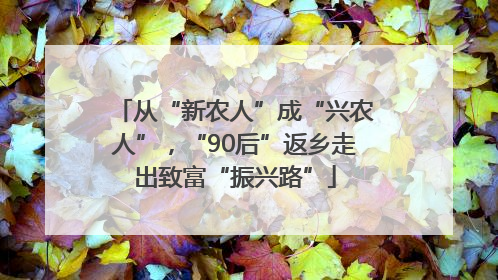 从“新农人”成“兴农人”，“90后”返乡走出致富“振兴路”