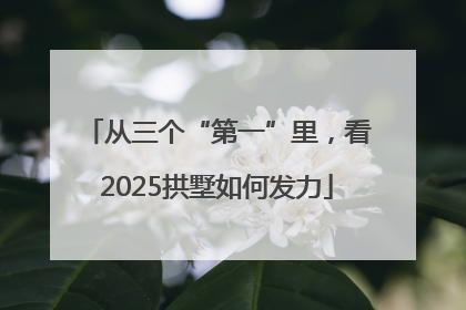 从三个“第一”里，看2025拱墅如何发力