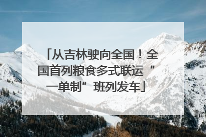 从吉林驶向全国！全国首列粮食多式联运“一单制”班列发车