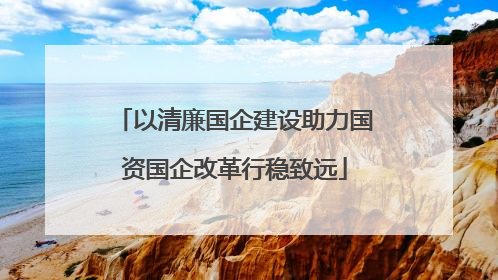 以清廉国企建设助力国资国企改革行稳致远