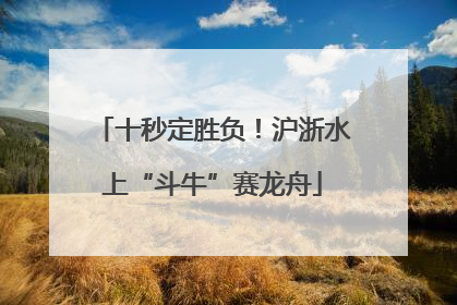 十秒定胜负！沪浙水上“斗牛”赛龙舟
