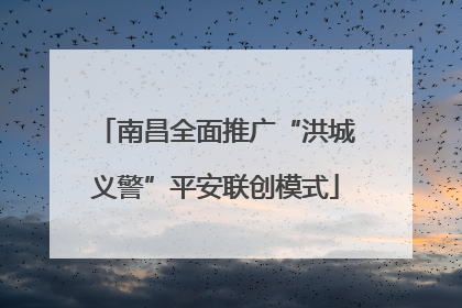 南昌全面推广“洪城义警”平安联创模式