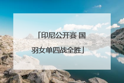 印尼公开赛 国羽女单四战全胜