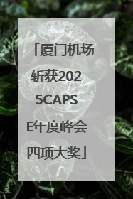 厦门机场斩获2025CAPSE年度峰会四项大奖