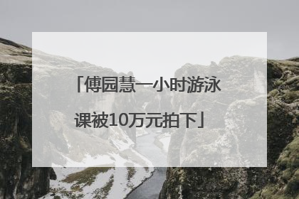 傅园慧一小时游泳课被10万元拍下