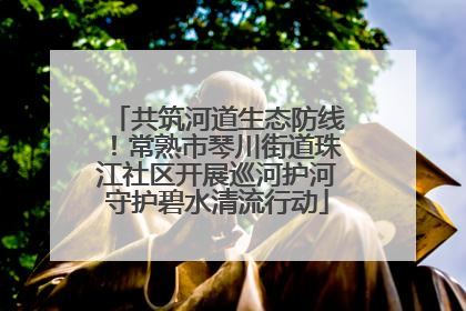 共筑河道生态防线！常熟市琴川街道珠江社区开展巡河护河守护碧水清流行动