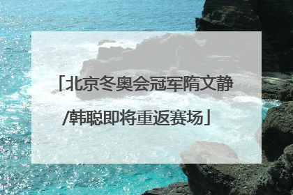 北京冬奥会冠军隋文静/韩聪即将重返赛场